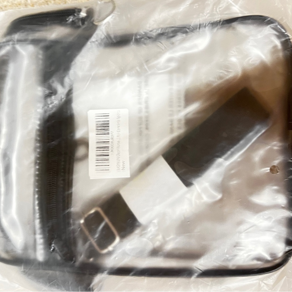 ”STADIUM APPROVED” CLEAR Crossbody Bag/Purse w/Black Trim & Pocket. 🚩NEW - Picture 6 of 10